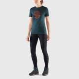 Fjallraven Womens Abisko Wool Fox T-shirt Lavender Mist / Dark Navy - My Fox Bag