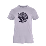 Fjallraven Womens Abisko Wool Fox T-shirt Lavender Mist / Dark Navy - My Fox Bag