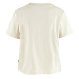 Fjallraven Womens Fjallblomster Logo T-shirt Chalk White - My Fox Bag