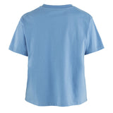 Fjallraven Womens Fjallblomster Logo T-shirt Ultramarine - My Fox Bag
