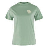 Fjallraven Womens Fox Boxy Logo Tee Misty Green - My Fox Bag