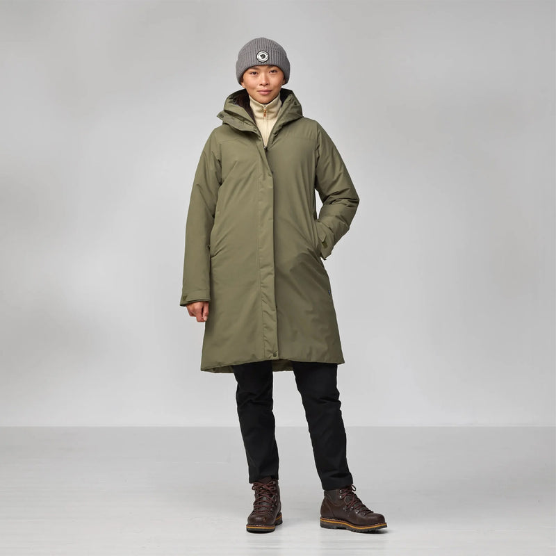 Fjallraven Womens HC Hydratic Padded Parka Laurel Green