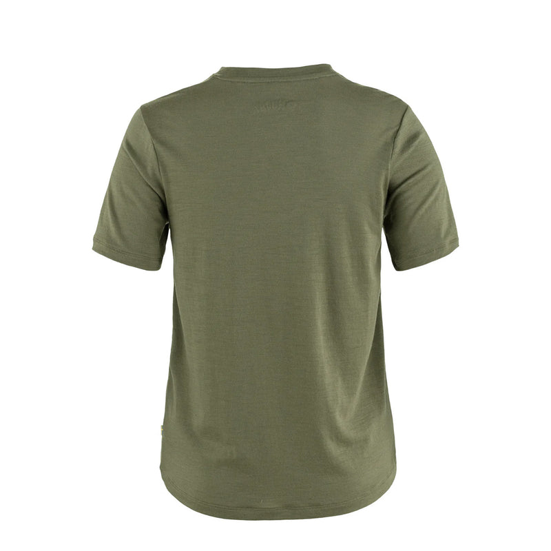 Fjallraven Womens Hoja Wool T-shirt Laurel Green - My Fox Bag