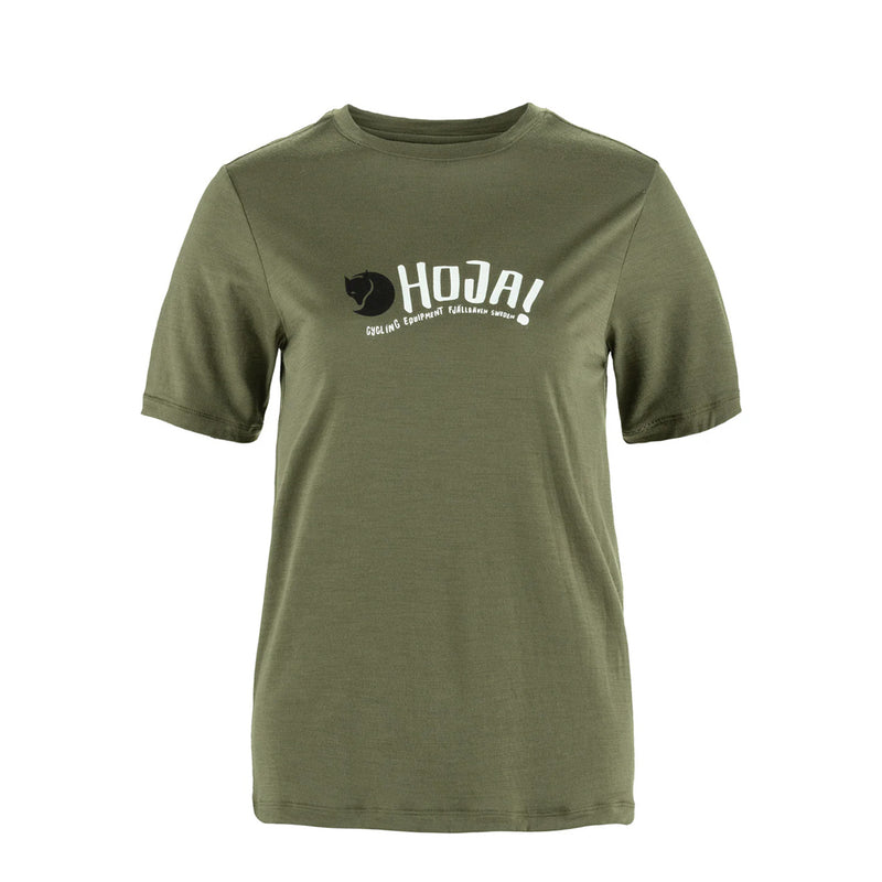 Fjallraven Womens Hoja Wool T-shirt Laurel Green - My Fox Bag