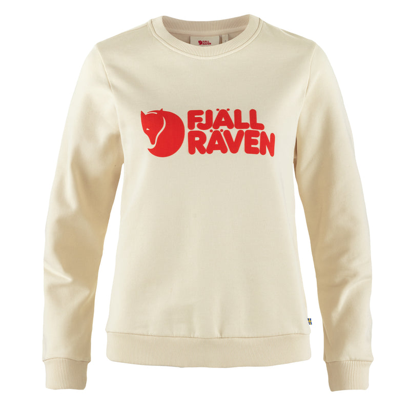 Fjallraven Womens  Logo Sweater Chalk White / Flame Orange - My Fox Bag