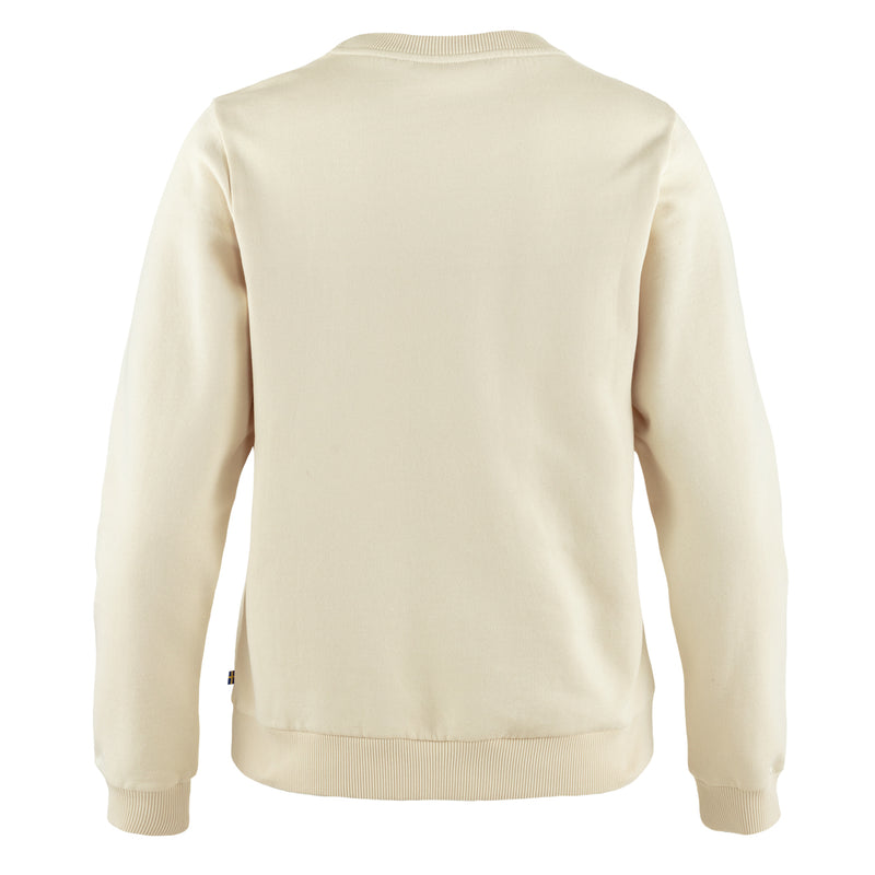 Fjallraven Womens  Logo Sweater Chalk White / Flame Orange - My Fox Bag