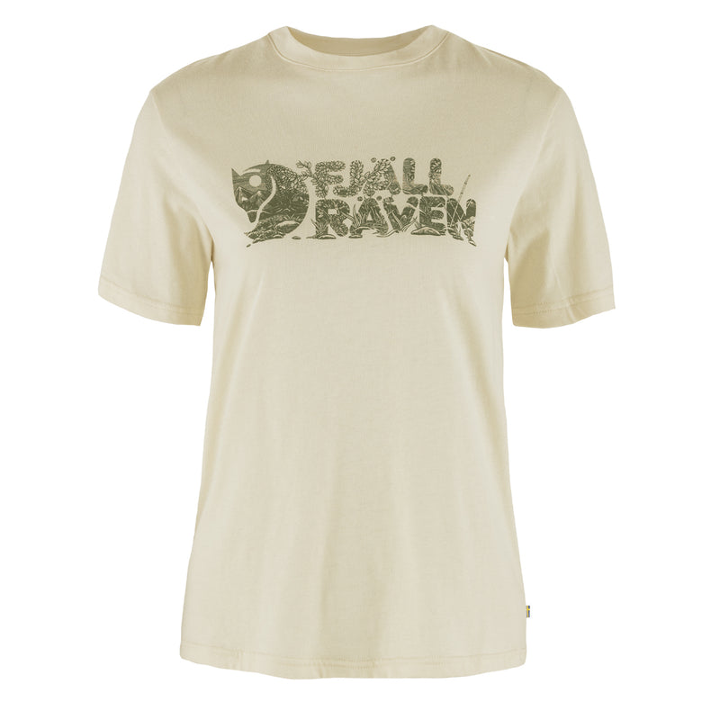 Fjallraven Womens Lush Logo T-Shirt Chalk White - My Fox Bag