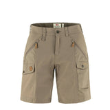 Fjallraven Womens Nikka Curved Shorts Suede Brown - My Fox Bag