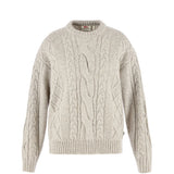 Fjallraven Womens Ovik Cable Knit Chalk White