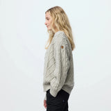 Fjallraven Womens Ovik Cable Knit Chalk White