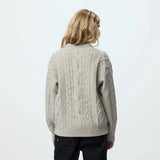 Fjallraven Womens Ovik Cable Knit Chalk White