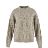Fjallraven Womens Ovik Cable Knit Fog