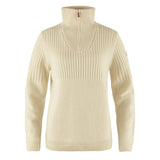 Fjallraven Womens Ovik Half Zip Knit Chalk White