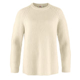 Fjallraven Womens Ovik Rib Sweater Chalk White - My Fox Bag