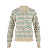 Fjallraven Womens Ovik Jacquard Knit Light Beige / Misty Green