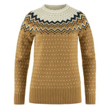 Fjallraven Womens Ovik Knit Sweater Buckwheat Brown / Chalk White - My Fox Bag