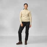 Fjallraven Womens Ovik Lite Half Zip Light Beige - My Fox Bag