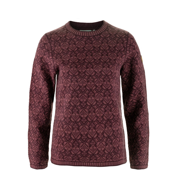 Fjallraven Womens Snow Round Neck Sweater Port