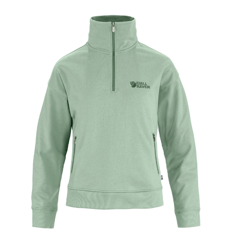 Fjallraven Womens Vardag Half Zip Sweater Misty Green
