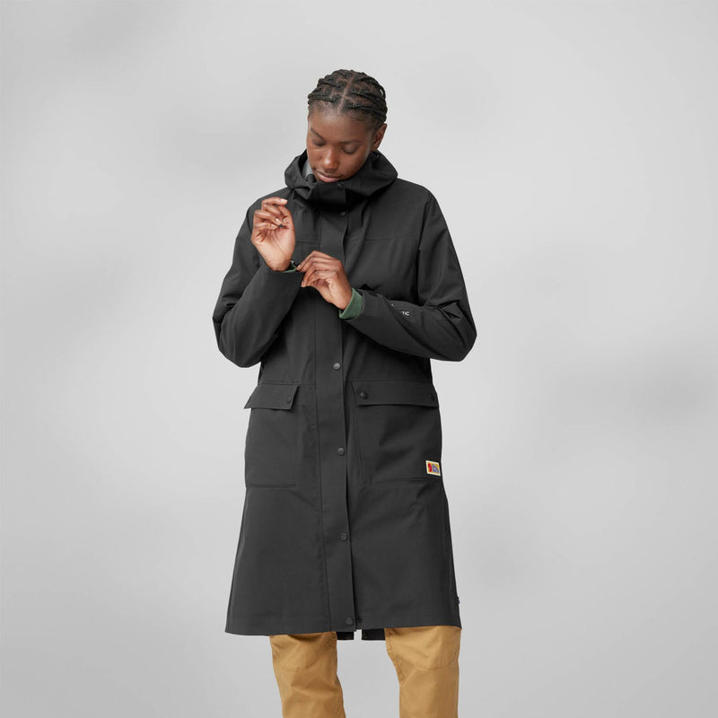 Fjallraven Womens Vardag Rain Parka Black - My Fox Bag