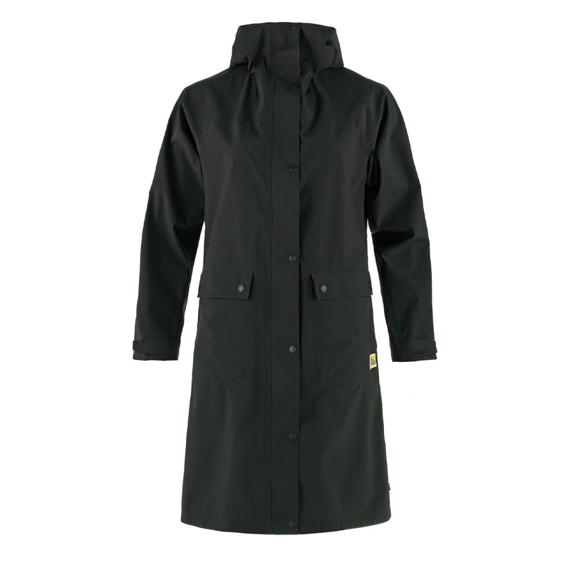 Fjallraven Womens Vardag Rain Parka Black - My Fox Bag