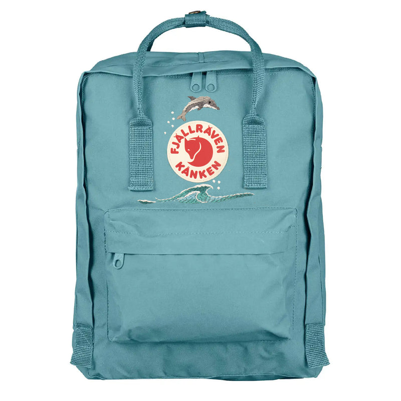Fjallraven Kanken Classic Embroidered Backpack Sky Blue Ocean