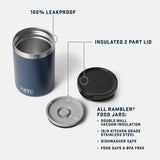 YETI 16oz Rambler Insulated Food Jar Black - My Fox Bag