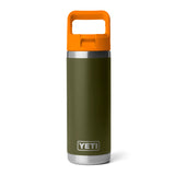 YETI 18 oz Bottle w/ Straw Olive / King Crab Orange