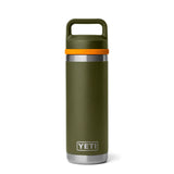 YETI 18 oz Chug Bottle Olive / King Crab Orange