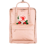 Fjallraven Kanken Classic Embroidered Backpack Chalk Rose Strawberries